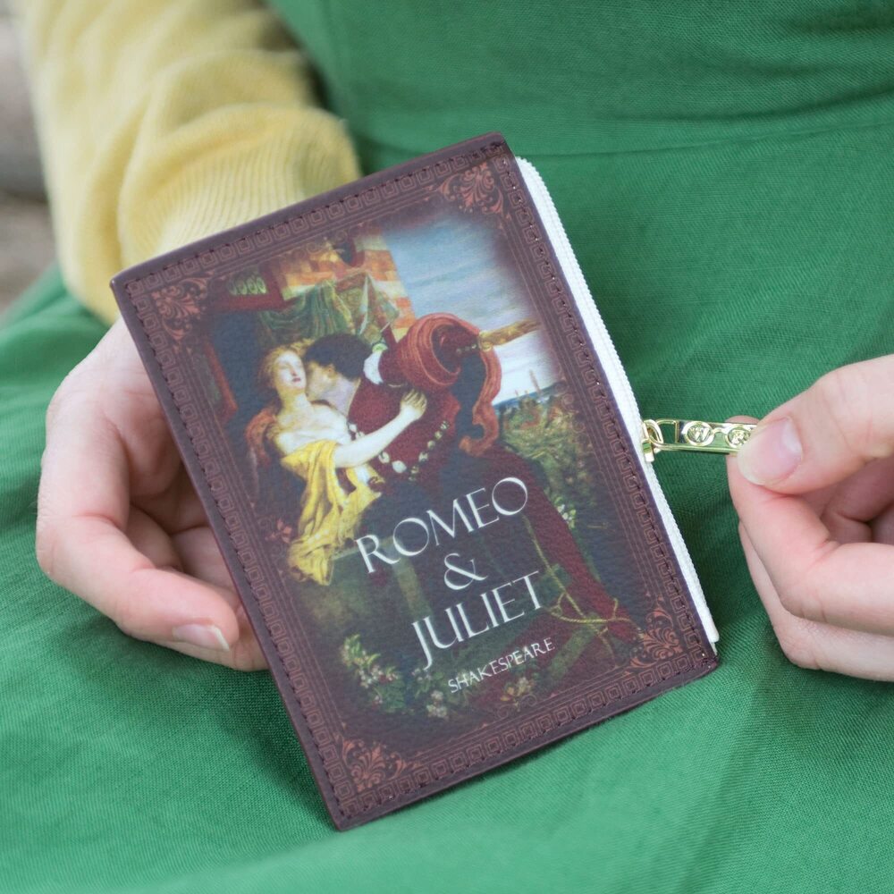 6508 Romeo and Juliet Brown Book Themed Coin Purse for Book Lovers - Ideal - Picture 3 of 5